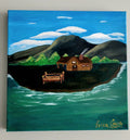 Island Escape – Landscape Acrylic Painting 12" x 12"